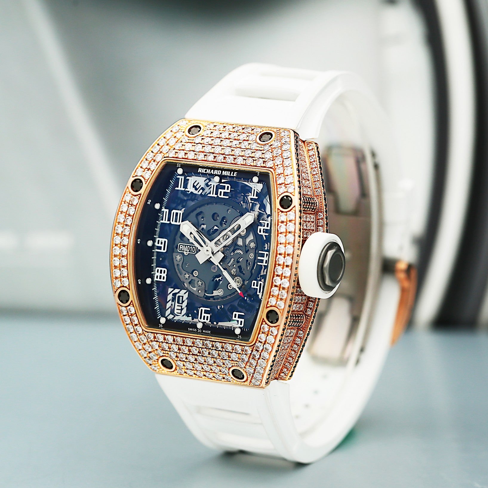 Richard Mille  010 Original Case with Diamonds After Procession