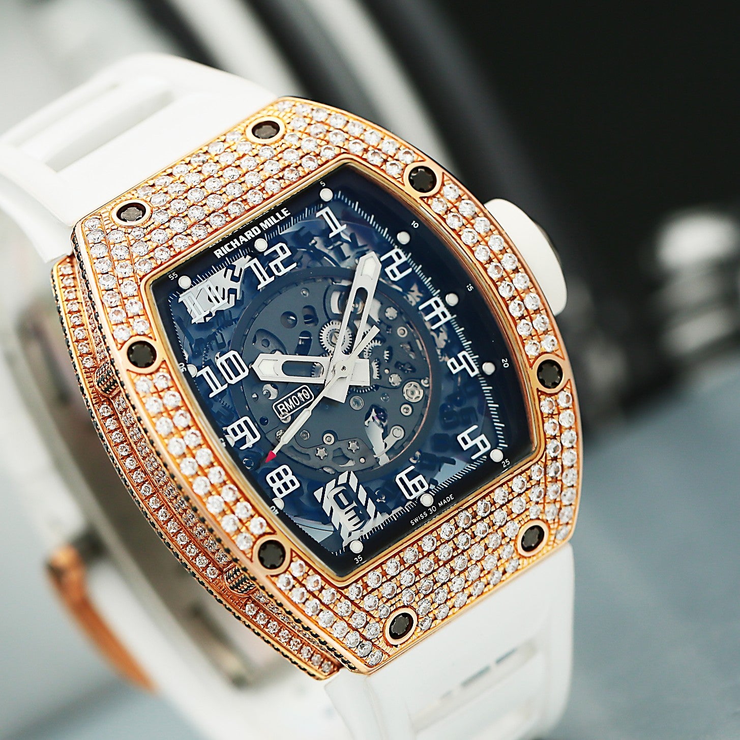 Richard Mille  010 Original Case with Diamonds After Procession
