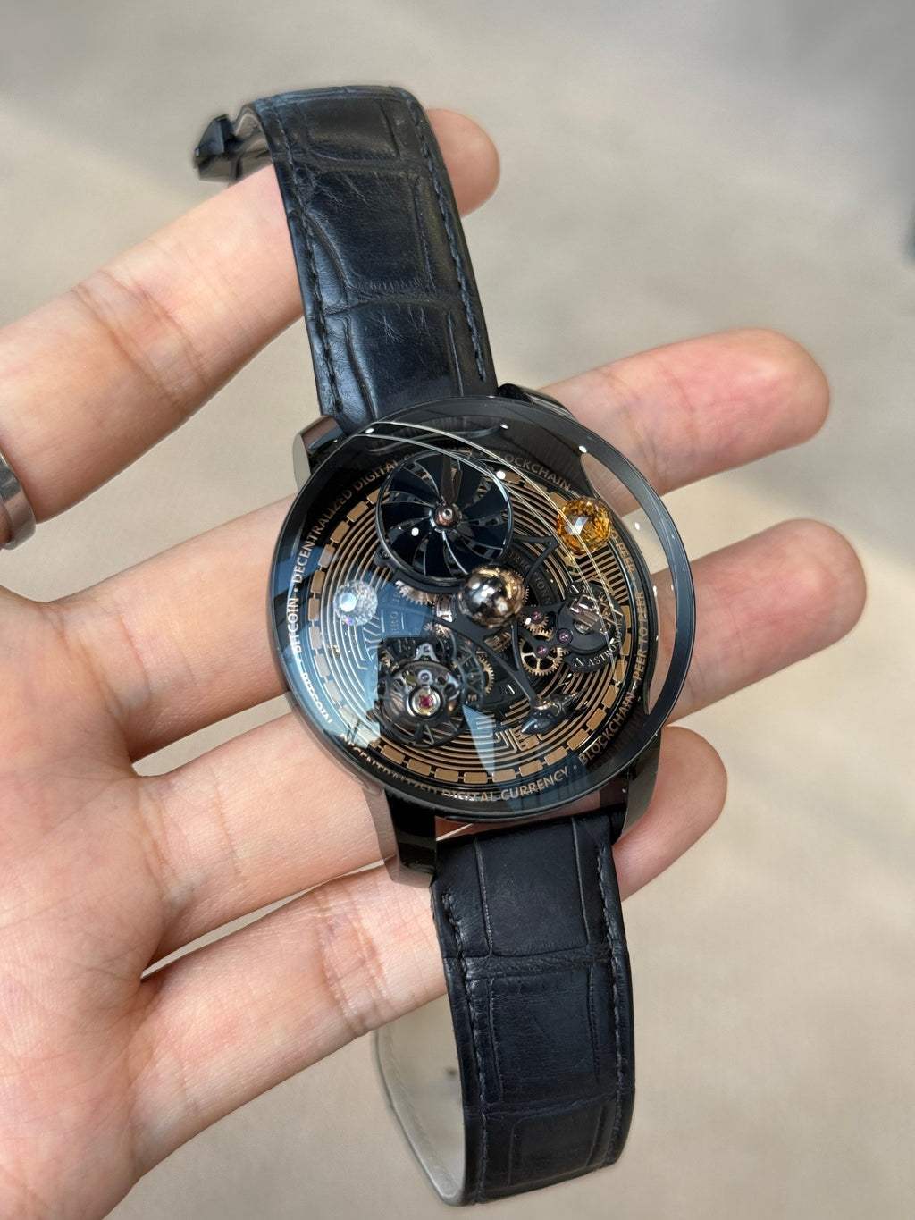 Jacob & Co. presents the Astronomia Solar Bitcoin.