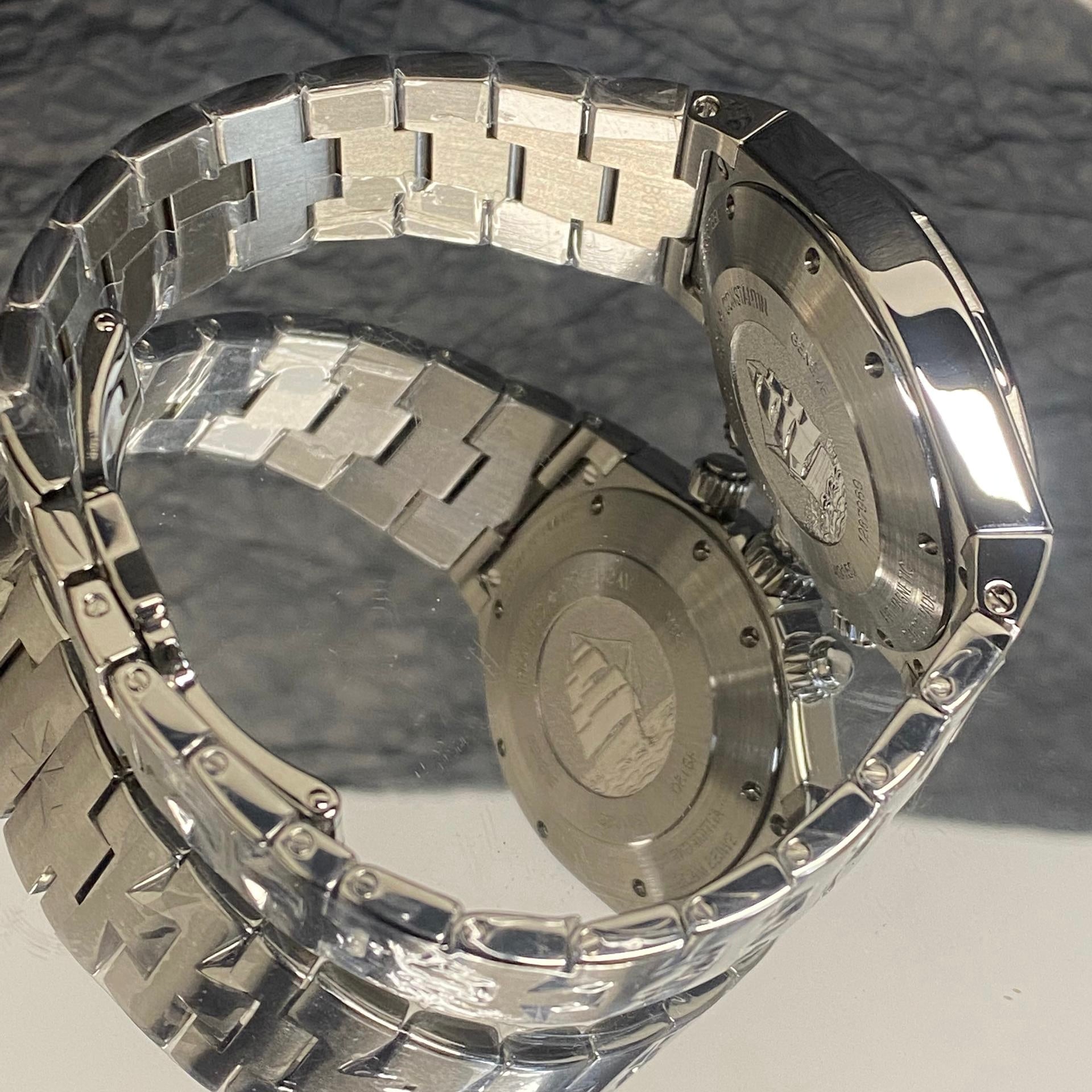 Vacheron Constantin Overseas 49150/B01A-9745 Chronograph Watch (Blue Dial & Steel Bracelet)