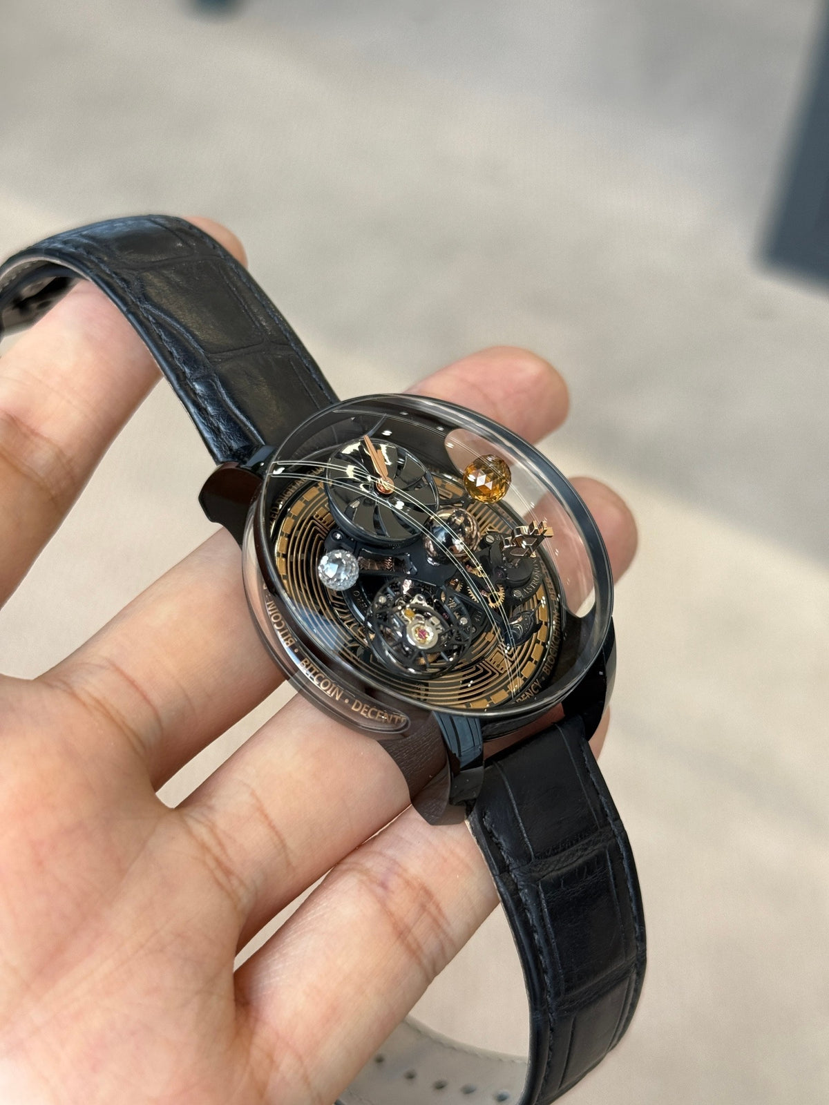Jacob & Co. presents the Astronomia Solar Bitcoin.